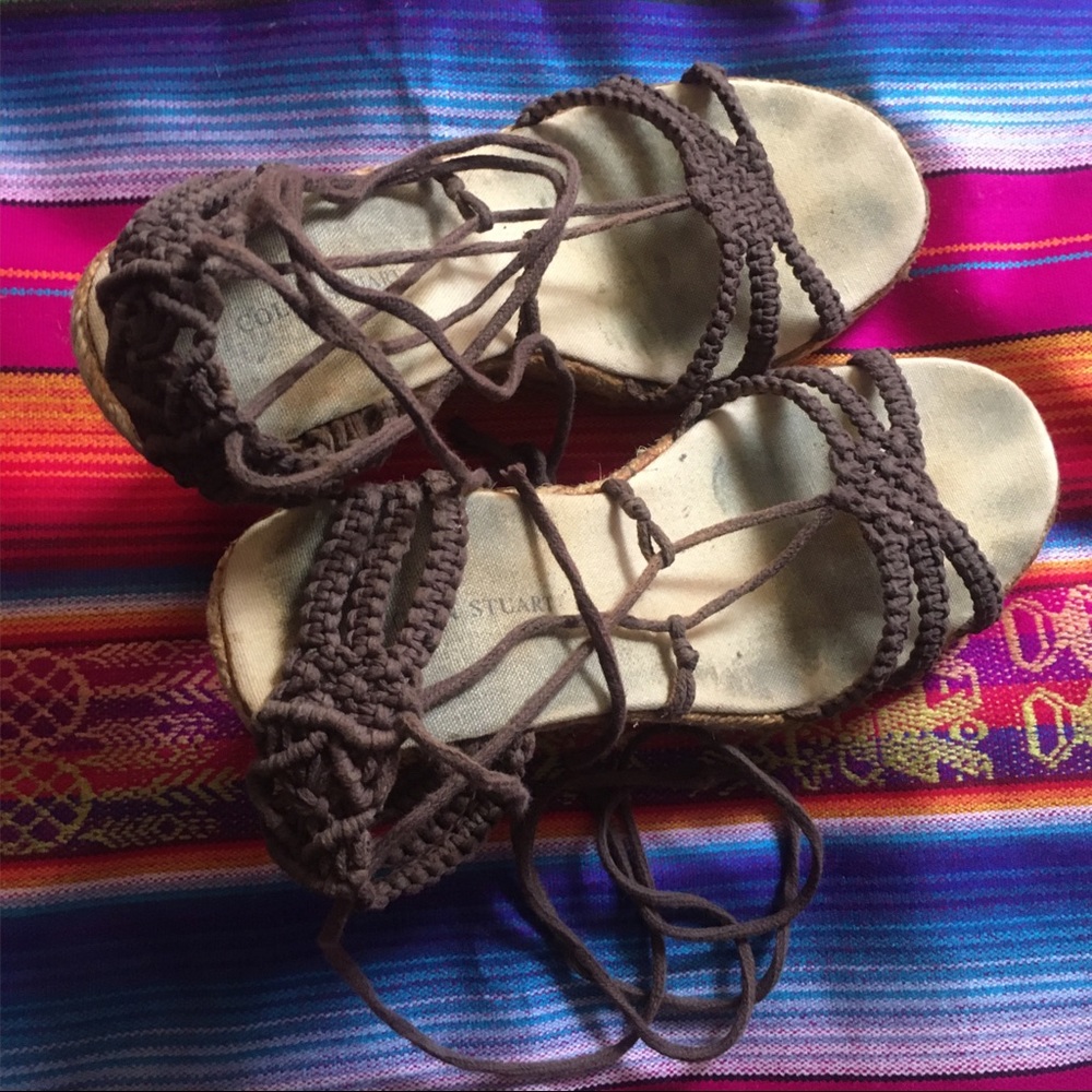 Colin Stuart Sandal Wedges Platform Summer Straps - image 5